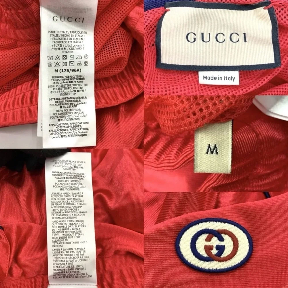 Gucci Shiny Jersey Hooded Sweatshirt With Web 'Red'
